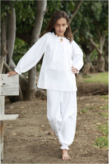 Pyjama Fille Ines blanc