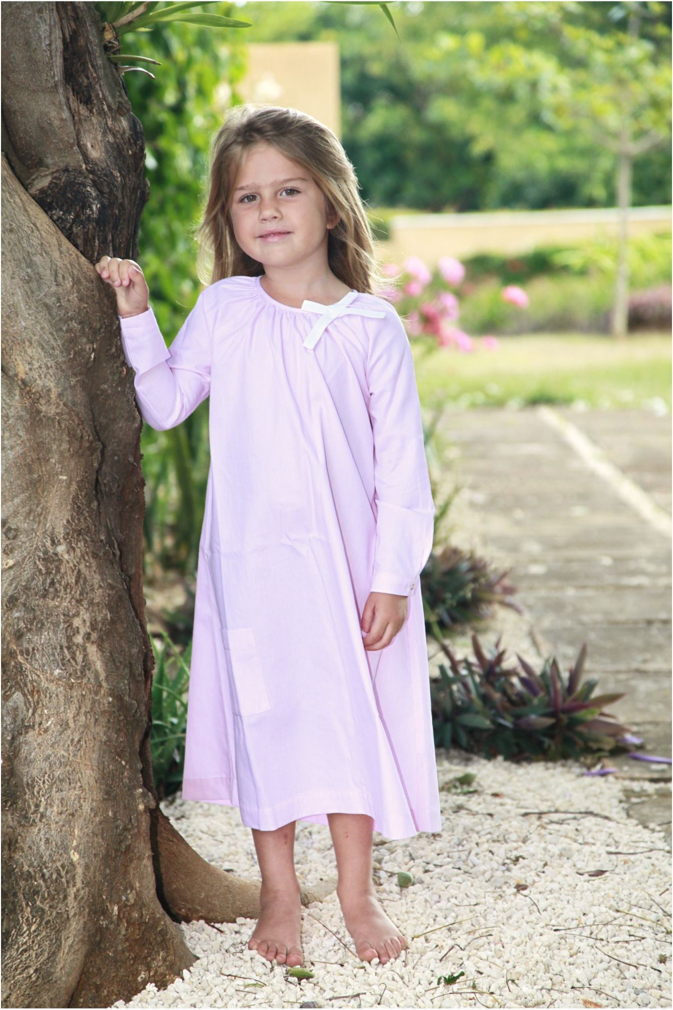 chemise de nuit fille manches longues