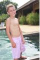 Maillot Boxer Garçon Poisson Rose Rayé Bleu