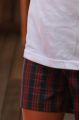 Pyjama Garçon Junior Tshirt brodé/ Short écossais