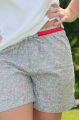 Pyjashort Femme Vanille ImpGris Fleur