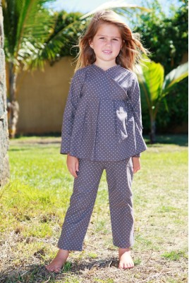 Pyjama Fille Chocolat imprime Josephine