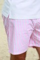 Pyjama Homme Senior rayé rose