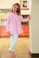 Pyjama Fille Sybilline rayure Rose