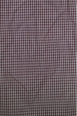 TISSU POPELINE MINI CARREAU BORDEAUX