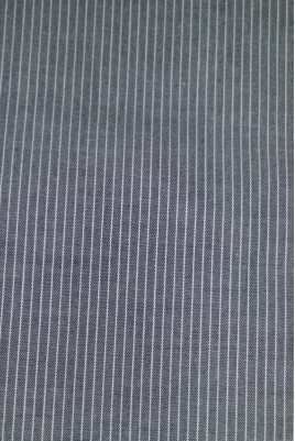 Tissu Popeline Pinstripe Grise