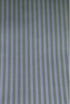 TISSU POPELINE MICRO RAYURE VERT BLANC