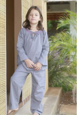 Pyjama Fille Rosalie Gris