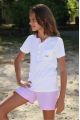 Pyjashort Fille Vanille vichy rose