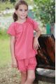 Pyjacourt Fille Short Boule rouge brique Honorine