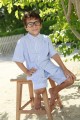 Blue stripe short pyjama for Boy