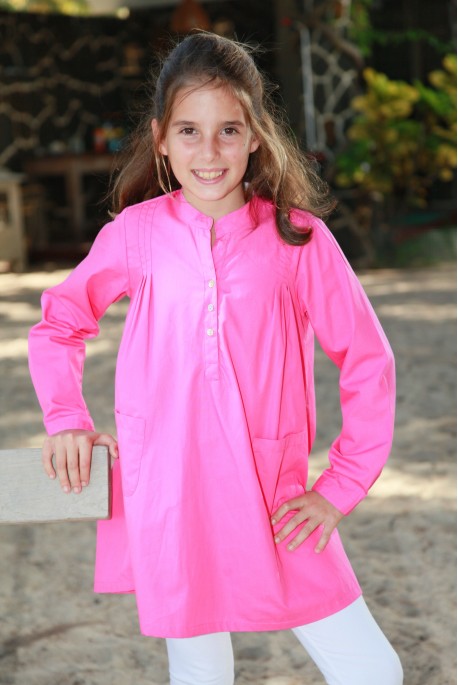 Pink Girls’ Tunic pyjama with legging