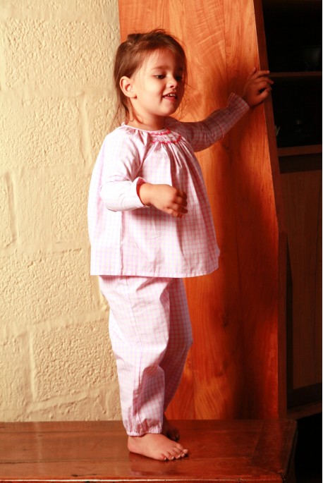 Roze ruitje  Pyjama voor meisjes