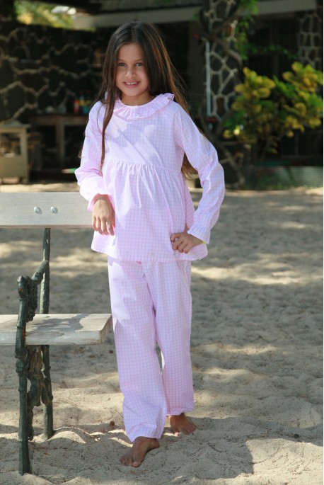 Roze ruitje Pyjama voor meisjes