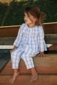 Sky blue checks Girls’ Pyjamas