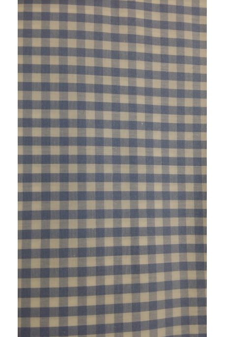 TISSU POPELINE VICHY CIEL