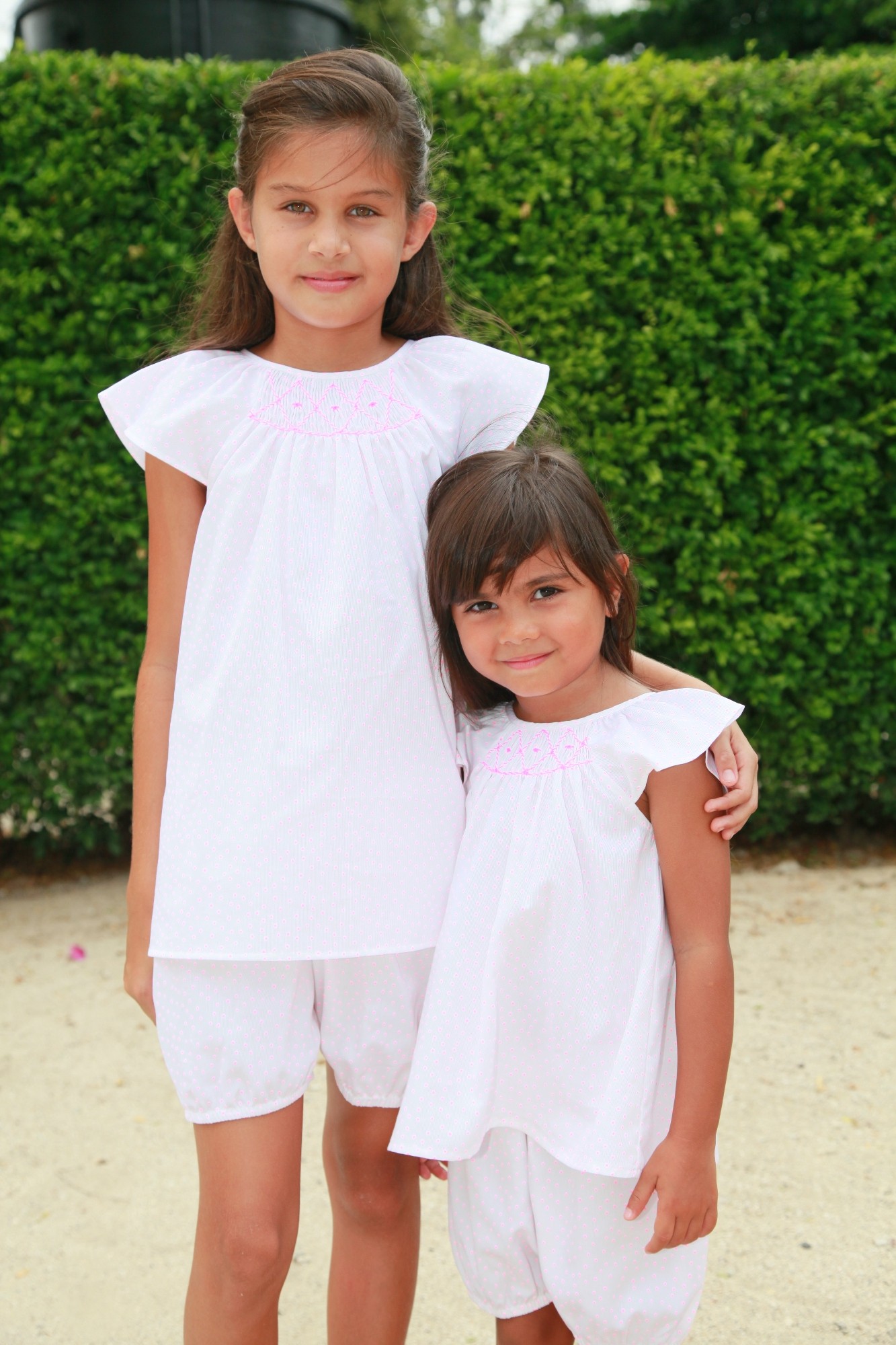 Pyjama court piqué blanc imprimé pour Fille Pimprenelle - L'orangerie