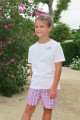 Boys’ Pink Check Pyjama Junior