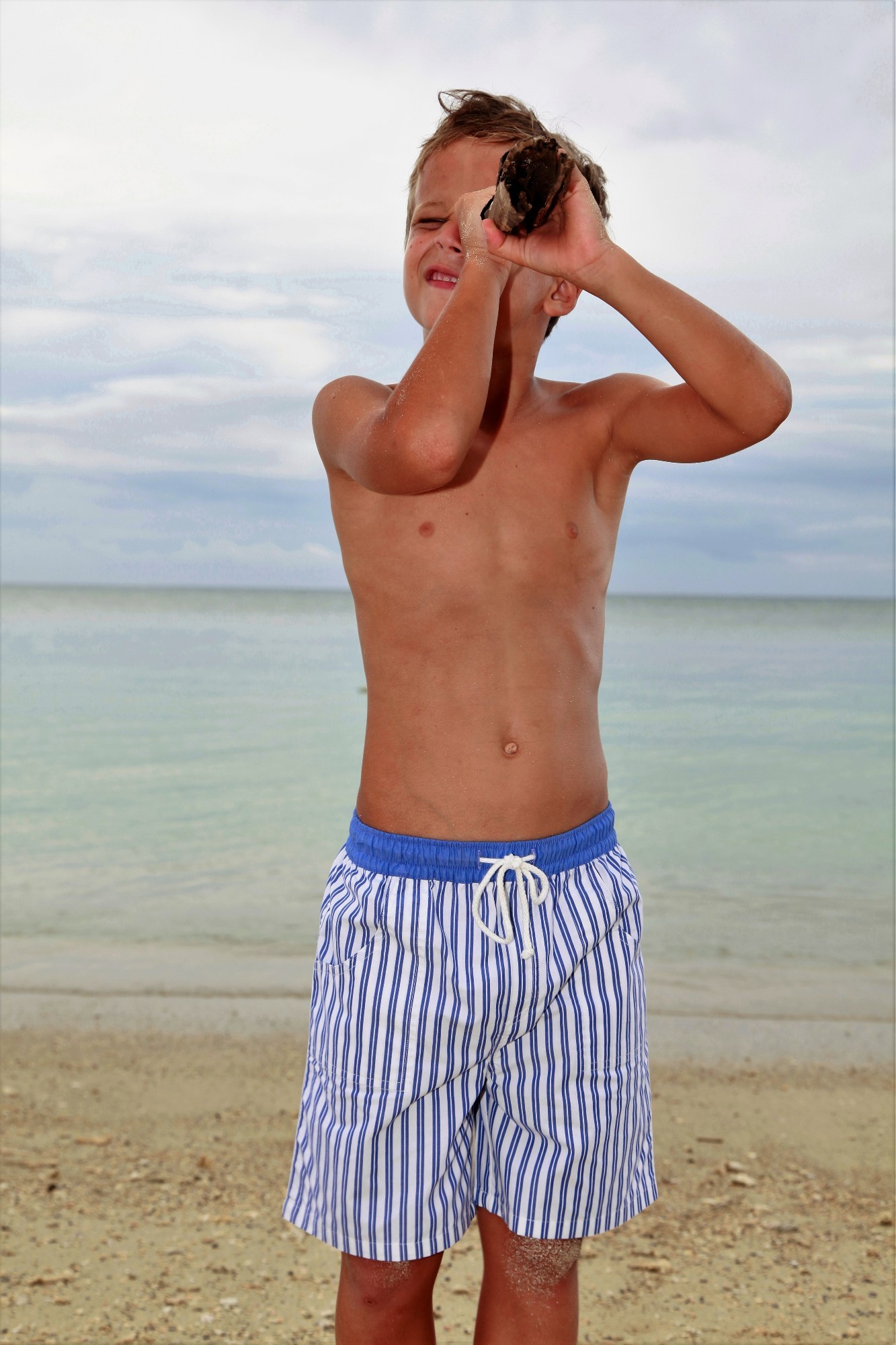 Boys’ blue stripes Swimwear L'orangerie