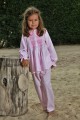Pyjama long imprimé rose Fille Colombine