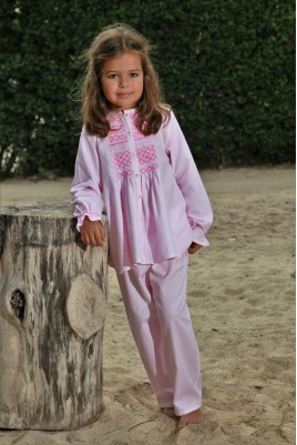 Pink Printed Girls' pyjama Colombine