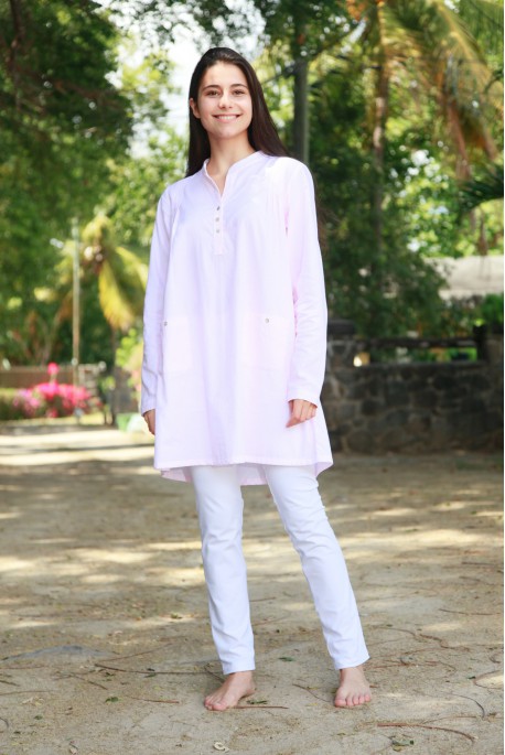 Pyjama Long Imprimé rose fluo Femme Sybilline II