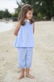 Pyjama coton Fille uni ciel  Albertine