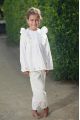 Pyjama long blanc pour fille Calistine
