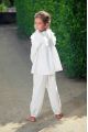 Pyjama long blanc pour fille Calistine