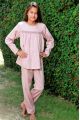 Pyjama Long pour Fille en tissu Lange Vieux Rose Blandine