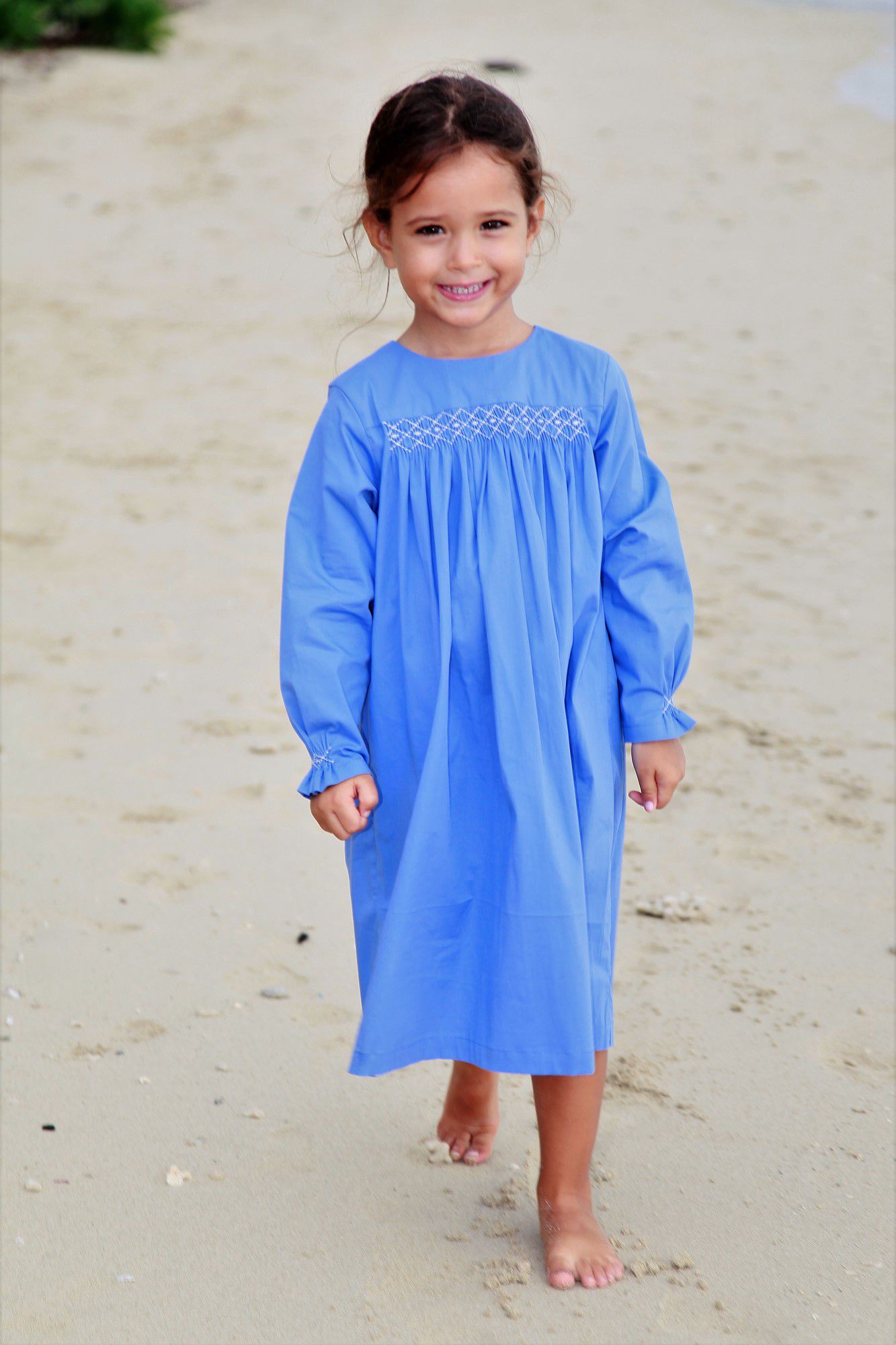 Chemise De Nuit Pour Fille 3-10 Ans - Imprimé Chat, En Coton Doux, Manches 3/4, Parfait Pour Le Dodo