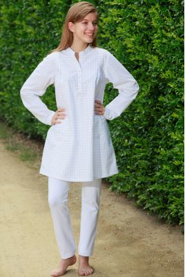 Pyjama Long à carreaux pour Femme avec Legging Sybilline