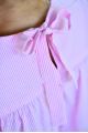 Chemise de Nuit pour Filles Hermione à rayure rose et blanc