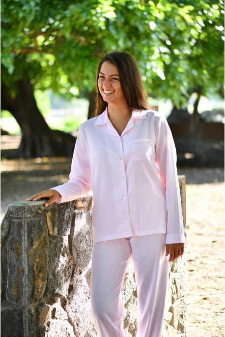 Pyjama Classique Rayure Rose pour Femme Gloria