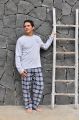 Pyjama Long pour Homme Gris chiné 100% Coton Gonzague