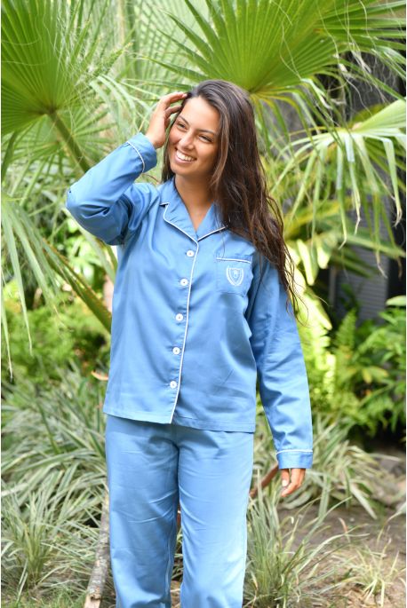 Pyjama Femme Classique Bleu Gloria L orangerie