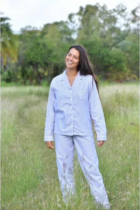 Pyjama rayé femme deals
