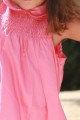 Pyjama Fille Smocks sans manches Albertine fushia 242