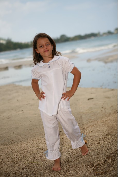 Pyjama Fille Marie Blanc